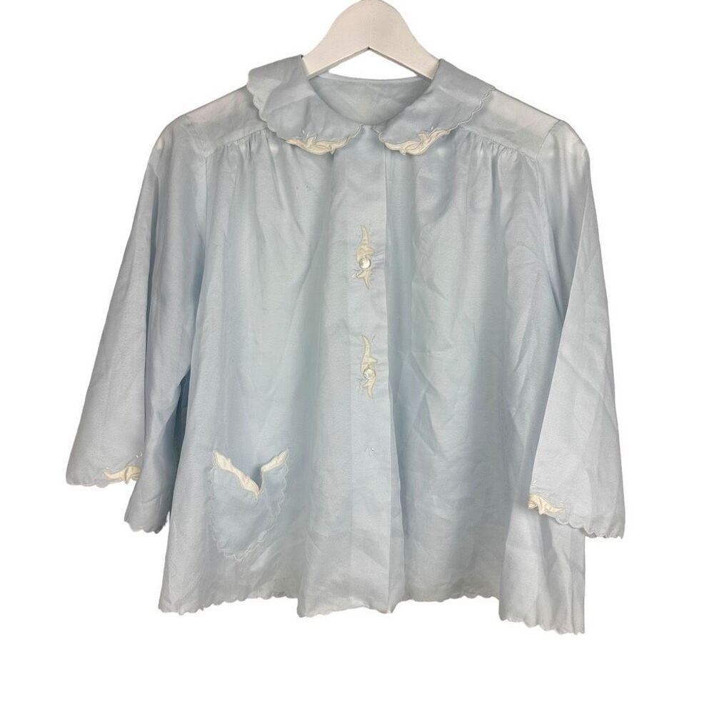 Saab Lingerie Women's Blue Bed Jacket size Medium